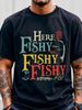 Men's Clothing Vintage Fishing Graphic Print Short Sleeve T-Shirt For Men - Casual Crew Neck Tee With Letter Design - Lightweight Polyester Fabric_viptrois.com