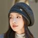 Women's Autumn Winter Fashion Versatile Wool Knitted Hat Comfortable Warm Slouchy Beanie Wholesale_viptrois.com