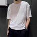 Men's Clothing Short Sleeved Trendy Casual Bottoming Shirt Summer Loose Round Neck Half Sleeved Top_viptrois.com