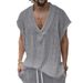 Summer New Oversized Men's Casual Large V-neck Loose Jacquard Knit Vest_viptrois.com