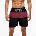 Men's Clothing Summer Quick Drying Beach Shorts Men's Gradient Striped Shorts_viptrois.com