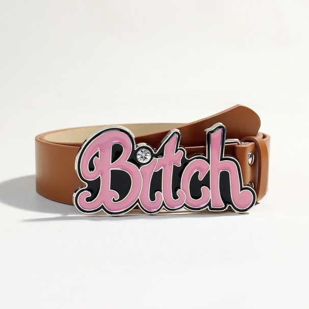 Punk Style Wide Belt For Women Fashionable Hot Pink Leather Belt Adjustable Waist Cincher For Jeans Gothic Rock Chic Accessory_viptrois.com