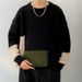 Sweater, men's fashion brand, contrasting color, loose inner layer, base knit sweater, autumn and winter new styles, men's casual clothes_viptrois.com