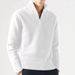Cross-Border Woolen Warm Knitted Autumn Winter Men Thickened Top Zipper Collar British Style Foreign Trade Solid Color_viptrois.com