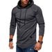 Men's New Sports Sweater Men's Casual Men's Pleated Solid Color Hooded Sweater_viptrois.com