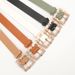 Women's belt alloy inlaid rhinestone pin buckle with dress decorative belt elegant and versatile niche _viptrois.com
