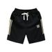 Men's European Style Casual Shorts Embroidered Trendy Summer Five Point Black Polyester mid Waist Baggy Sports Beach Pants_viptrois.com