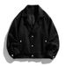 Men's Clothing Men's Wear | Suit Collar Jacket, Men's Twill Fabric, Loose Fit, Trendy Brand, Casual Autumn/Winter Outerwear For Couples_viptrois.com