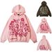 2024 Y2K Streetwear Pink Hoodie Sweatshirt Funny Cartoon Graphic Hoodie Autumn Harajuku Anime Hooded Pullover Hip Hop Hipster_viptrois.com