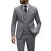 Men's Double-Breasted Suit Set 3-Piece Slim Fit Business & Wedding Blazer Vest Pants (13 Colors, US XXS-XXXL/Asian M-6XL)_viptrois.com