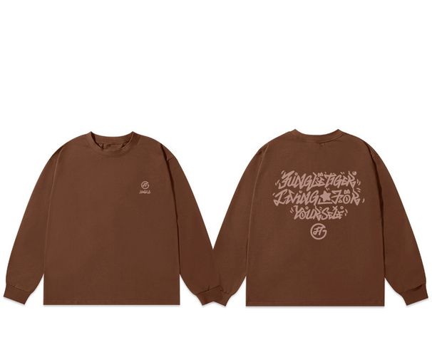 Men's Clothing Letters Cotton Long Sleeve Men's Fashion Brand Graffiti Skateboarding Loose Couple Wear T Shirt_viptrois.com