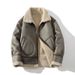 Men's Winter Fleece-Lined Zip-Up Jacket, Windproof & Thermal, Oversized Punk Style Coat For Casual Wear (Mint Grey, M-5xl)_viptrois.com