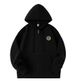 Unisex Oversized Zip-Up Hoodie – Embroidered Letter Patch & Streetwear Style_viptrois.com