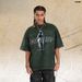 American-style 300g High-weight Washed Vintage Colorful Reflective Film Direct-printed Loose Short-sleeve T-shirt_viptrois.com