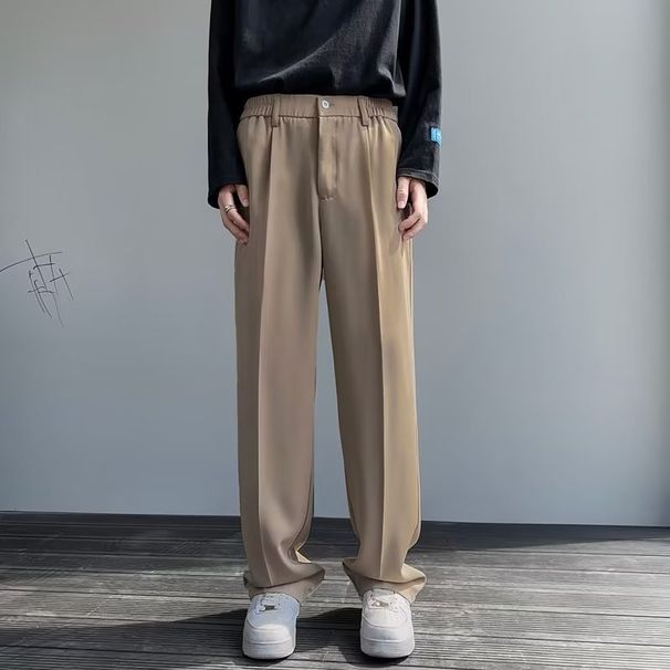 Men's Clothing Casual Pants Trend Loose Straight Trousers Couples Same Style Fashion Drape Trousers_viptrois.com