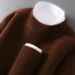Pure Business Casual Thickened Cashmere Half Turtleneck Pure Wool Knitted Base Shirt Loose Men's Sweater_viptrois.com