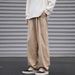Japanese Functional Splicing Slacks Men's Spring And Autumn Loose Straight Base Cityboy Wide-leg Cargo Trousers Men_viptrois.com