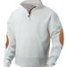 Autumn And Winter Men's Casual Stand Up Collar Long Sleeved Pit Stripe Jacquard Polo Shirt_viptrois.com