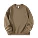 Men's Clothing Men's & Women's 320GSM Cotton Blend Round Neck Long Sleeve Casual Sweatshirt - Basic Solid Color Pullover For Autumn & Winter_viptrois.com