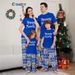 Christmas Deer letter striped short sleeve Christmas family dress printed home wear_viptrois.com