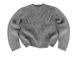 Unisex Oversized Cotton Knit Sweater With Crew Neck, Long Sleeve Pullover For Men & Women, Casual Streetwear For Spring & Fall_viptrois.com