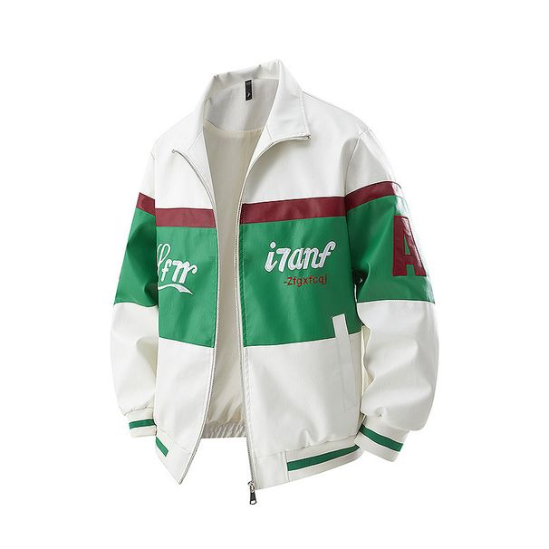 American Ruffian Handsome Short Leather Jacket Men's Spring And Autumn High-end Men's Locomotive Clothing Lapel Jacket Men's_viptrois.com