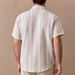 Men's Clothing Summer New Retro Texture Striped Casual Short Sleeved Shirt For Commuting_viptrois.com