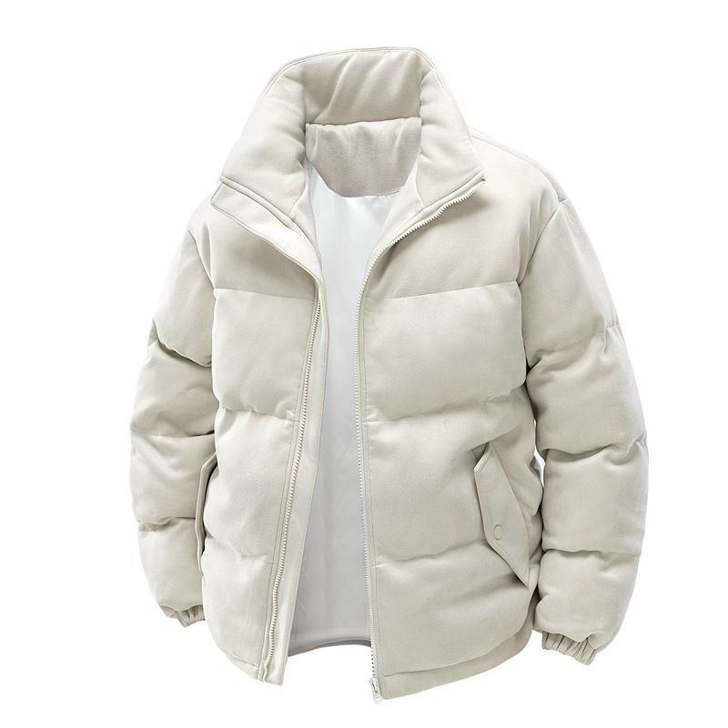 Unisex Stand Collar Winter Jacket – Thickened Polyester Padded Coat For Men & Women (Sizes M-5XL)_viptrois.com