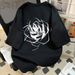 Cotton National Trend Sketch Lotus Men's Short Sleeve T-Shirt Trendy Brand Print Handsome_viptrois.com