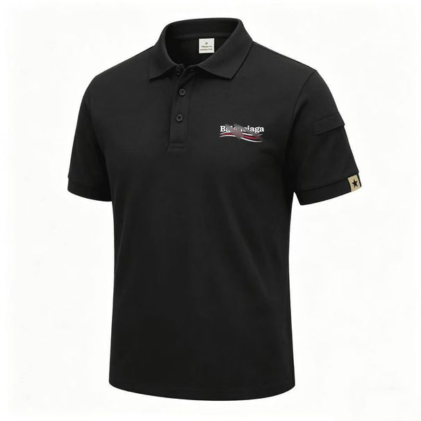 New Summer Men's Polo Shirt With Printed Design Casual Shirt For Young People Engaged In Outdoor Sports Short Sleeve Shirt_viptrois.com