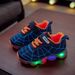 2025 Spring And Autumn Boys Spider Web Light Up Sports Shoes Small And Medium Children's Casual All Match LED Light Shoes Factory Direct Sales_viptrois.com