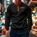 2024 Autumn Winter Stand Collar Pullover Half Zipper Men's Sports Warm Casual Fleece Sweatshirt_viptrois.com