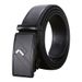 Men's Automatic Buckle Belt Fashionable Casual PU Scratch Resistant Trouser Belt Without Standard Iron Buckle Street Goods_viptrois.com