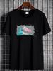 Vtg Ocean Pacific 1985 Surfer Surfing Double Sided T Shirt Sz S Designer Clothes Versatile Summer Breathable Top For Everyday Wear Fashion_viptrois.com