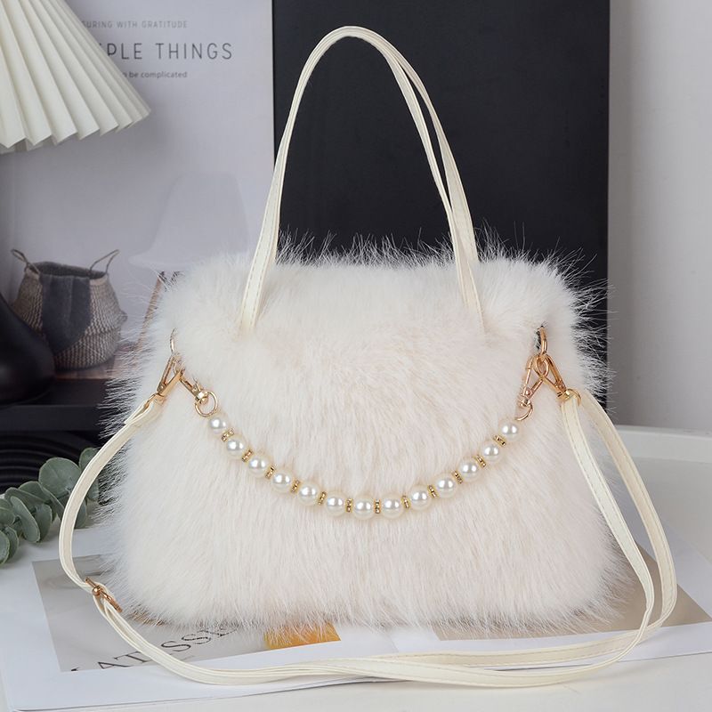 Women's Bags High End Autumn And Winter New Fox Plush High Value Crossbody Bag With Large Capacity, Simple And Versatile Style_viptrois.com