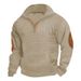 2026 Autumn Winter Men's Casual Plaid Zipper Open Front Suede Embroidered Jacquard Sweatshirt_viptrois.com