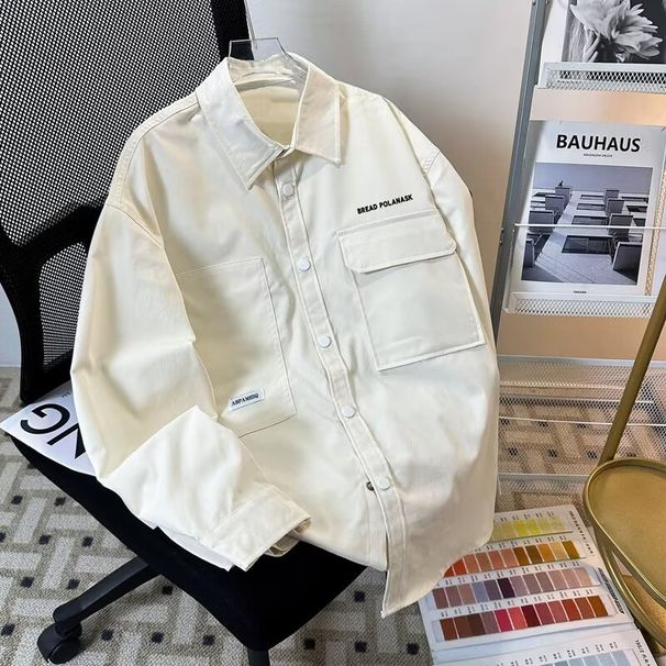 Spring And Autumn Collar Jacket Men's Casual Trendy Brand Retro Student Trendy Youth Shirt_viptrois.com