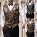 Men's Slim Fit Suede Vest – Retro Single-Breasted V-Neck For Autumn & Winter Styling_viptrois.com