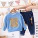 Kids' Clothing new boys' pullover two piece set long sleeved baby clothes jeans spring fashion trend_viptrois.com