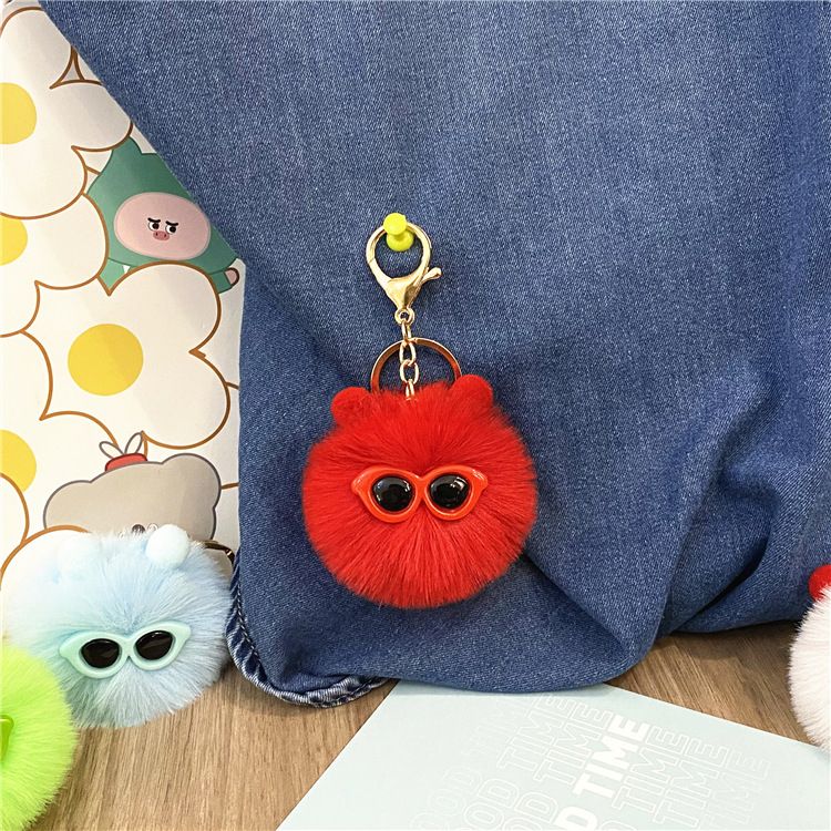 Bag Charm Cartoon Coal Briquette Keychain Cute Ugly Cute Doll Pendant Plush Bag Pendant Car Keychain Accessories Gift_viptrois.com