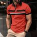 New Male Golf Stripe Polo Men's Casual Short-Sleeved Polo Shirt Solid Color Lapel Fashion Business Sports Breathable T-Shirt Top_viptrois.com