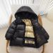 Black Gold Graphene Kids Winter Coat With Cotton Filling - Warm Unisex Hooded Jacket For Boys & Girls (Sizes 100-150cm, Ages 3-8)_viptrois.com