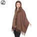 Women's Shawls Winter Fur Collar Scarf Shawl Dual Purpose Women Imitation Cashmere Shawl Thick Dress Shawl_viptrois.com