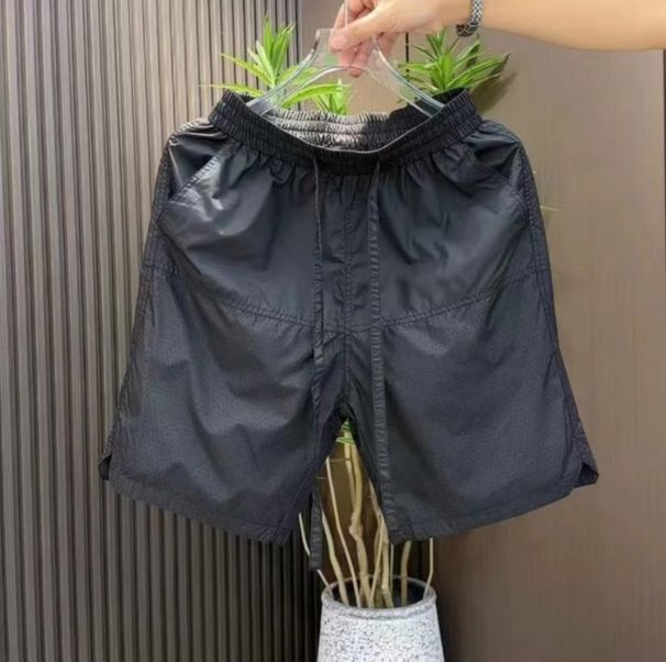 Men's Clothing Summer Breathable Thin Sports Quick Drying Shorts Men's Solid Color Mesh Casual Shorts Loose Outer Wear Beach Pants_viptrois.com