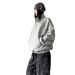 Wool Acetic Acid Blended Warm Heavy Pullover Top Half Zipper Loose Sweater Men_viptrois.com