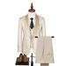 3pcs Men's clothing jacquard wedding dress and groom suit_viptrois.com