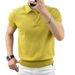 Men's Clothing New Summer Personality Solid Color Simple Sweater Half Sleeve_viptrois.com