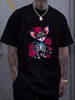 Mexican Sugar Skull Chihuahua Dia De Los Muertos Halloween Black Cotton T-Shirt Unisex Comfortable Summer Soft Graphic Breathable Slightly_viptrois.com