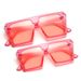 Parent-Child Sunglasses Set - Flat Top Square Frame Candy Shades (Matching Mother-Daughter Style)_viptrois.com