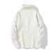 Men's Sweater Autumn And Winter High Neck Pit Striped Sweater Slim Fit Base Pullover Knitted Sweater_viptrois.com